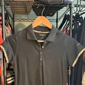 Burberry Black Dress with Check Accents